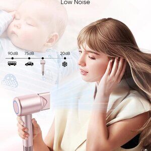 NIB Aniekin Hair Dryer, High-Speed Ionic Low Noise Blow Dryer Brushless Motor